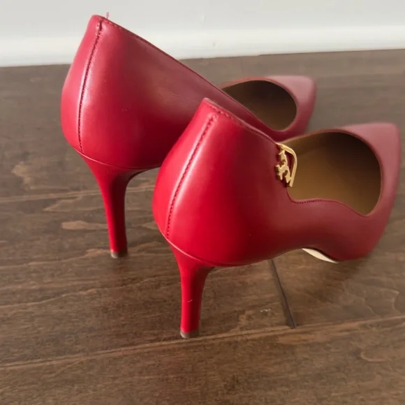 Tory Burch Elizabeth Leather Heels Redstone. Never Worn - Picture 2 of 7